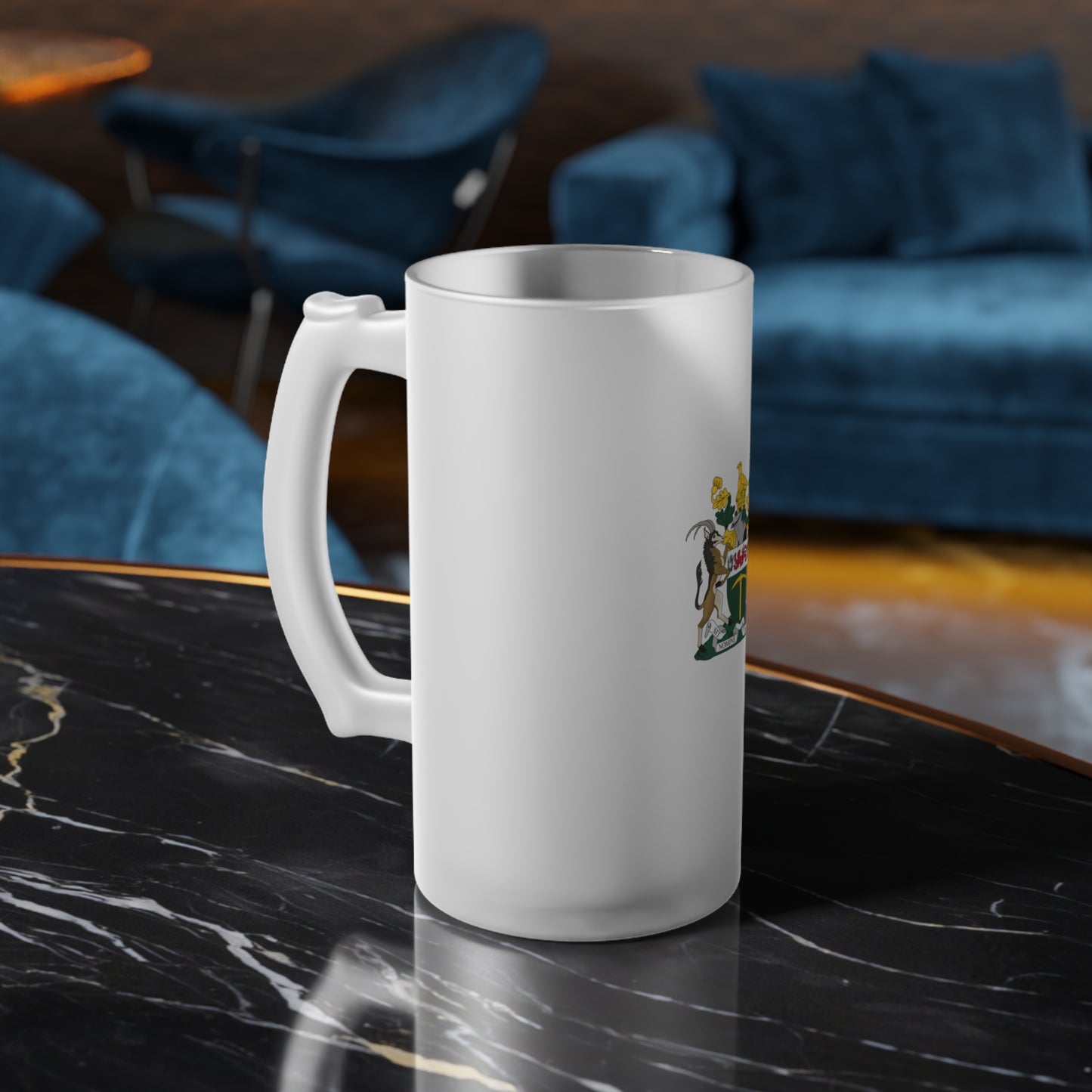 Rhodesian Glass Frosted Beer Mug