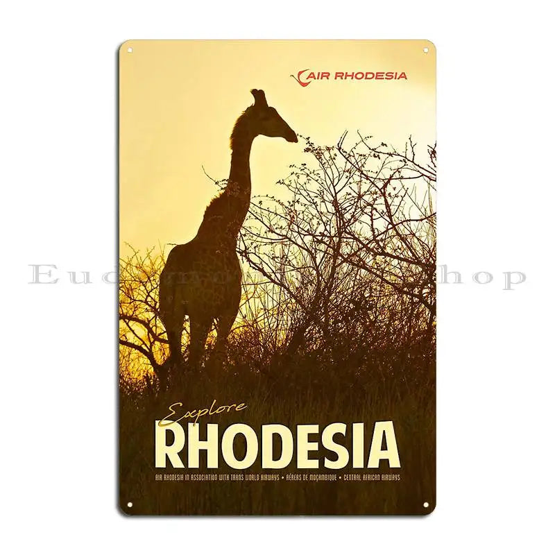 Vintage Style Rhodesia Metal Sign