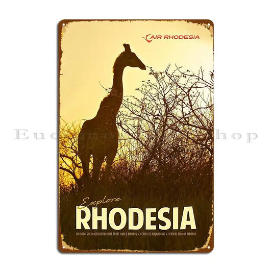 Vintage Style Rhodesia Metal Sign